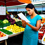 체크카드 결제 후 취소 절차 - Conscious Shopper**

A woman in a brightly lit Brazilian marketplace (feira), examining fresh produc...